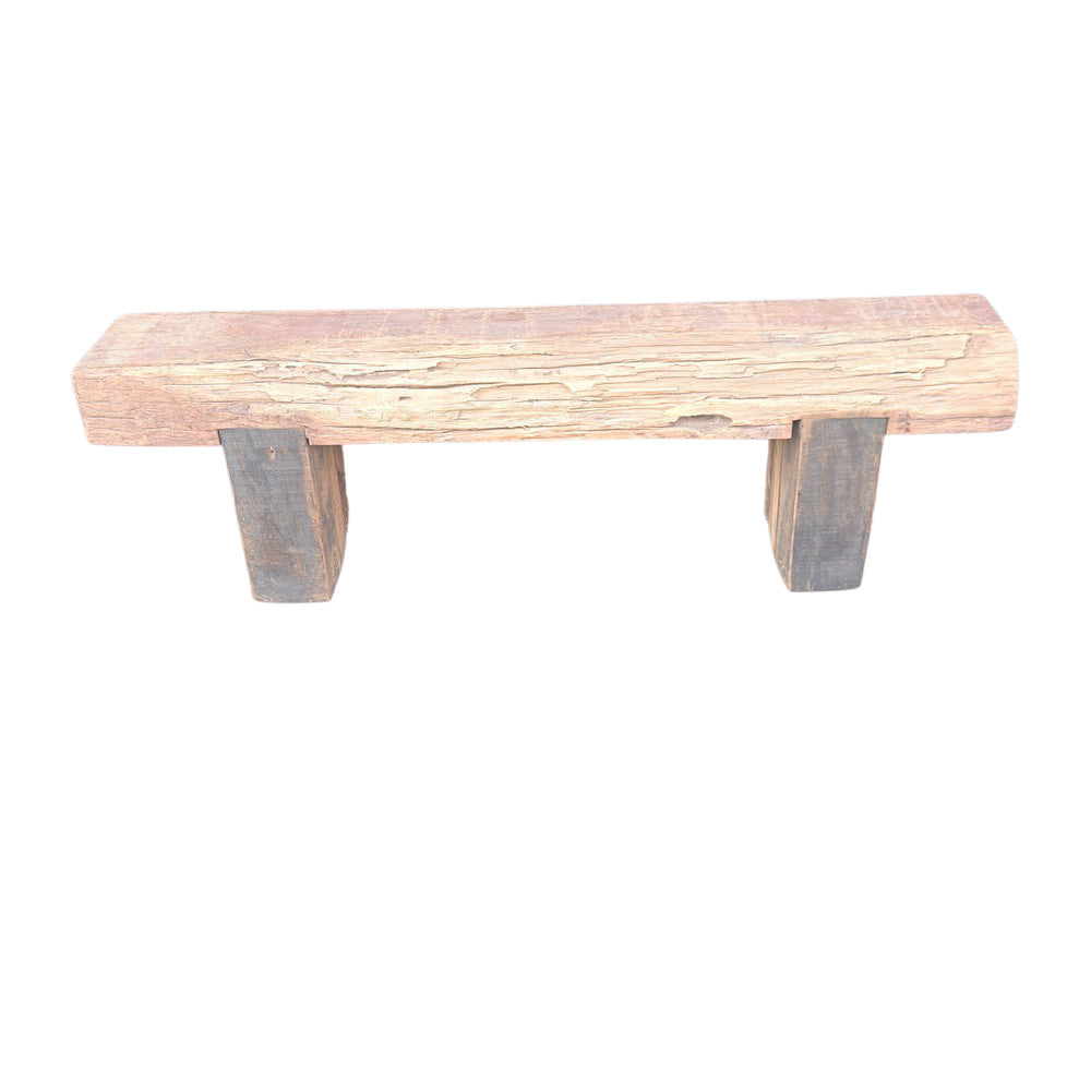 Vintage Wooden Mantle Bench - Berbere Imports