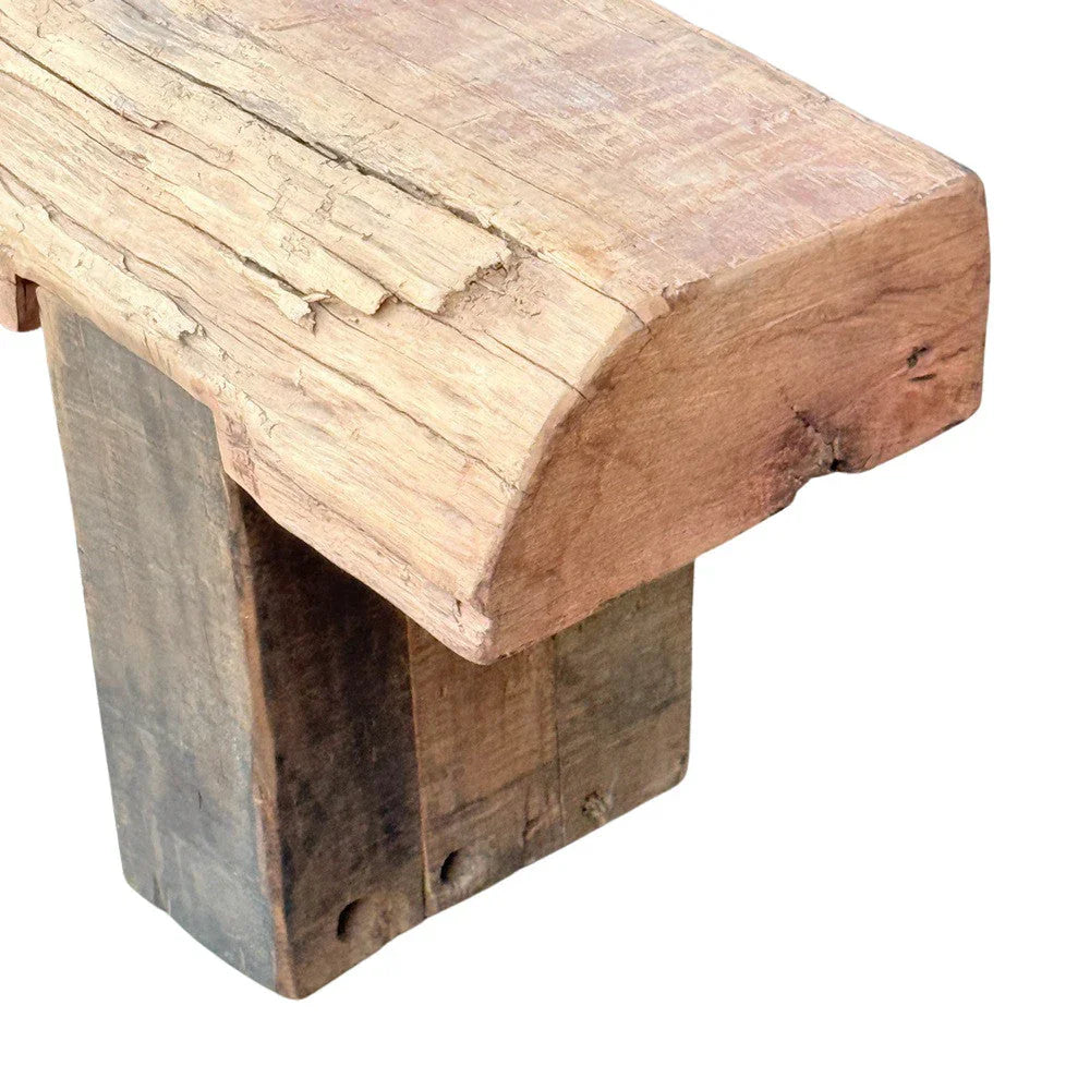 Vintage Wooden Mantle Bench - Berbere Imports