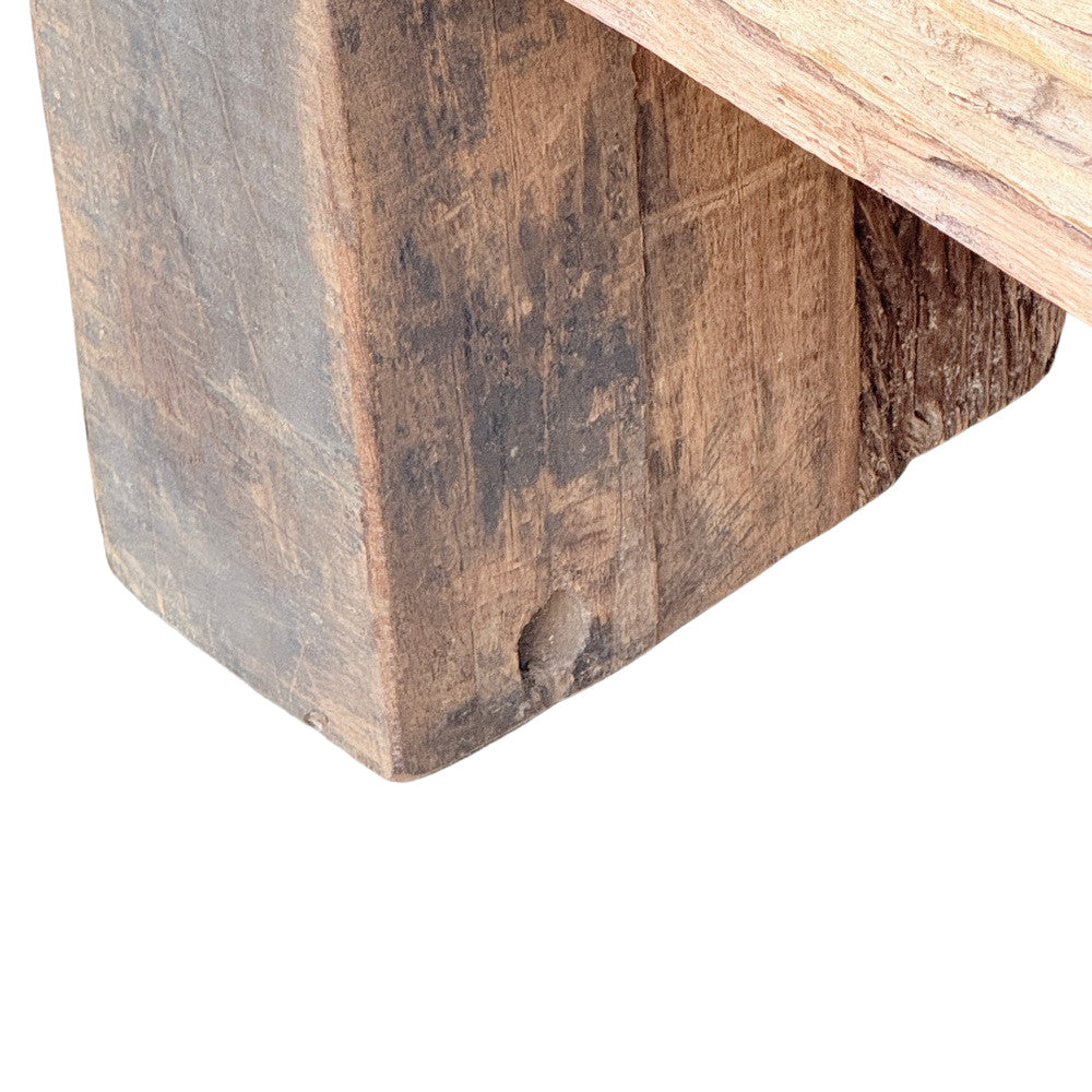 Vintage Wooden Mantle Bench - Berbere Imports