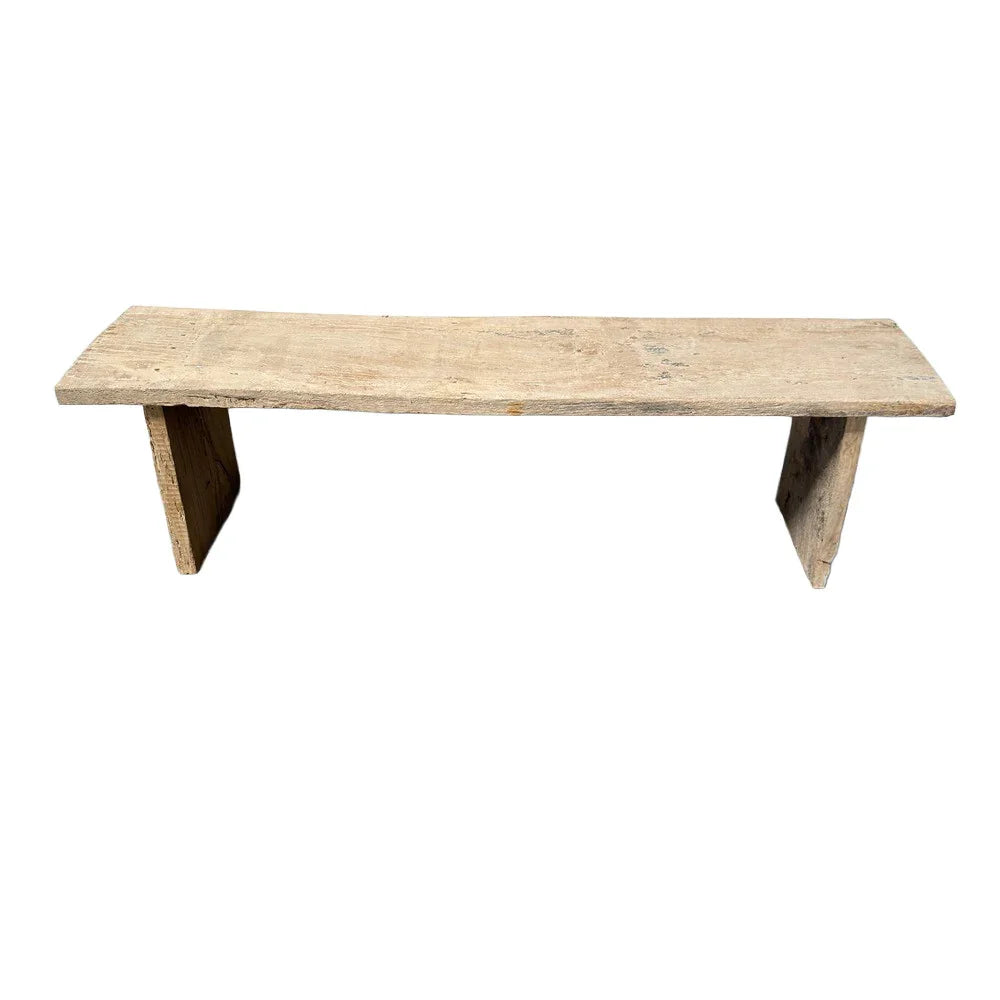 Vintage Indian Wooden Bench - Berbere Imports