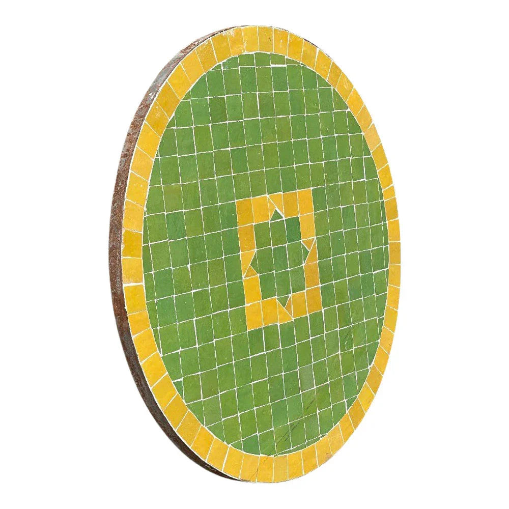 Moroccan Ceramic Tile Top - Round - Berbere Imports