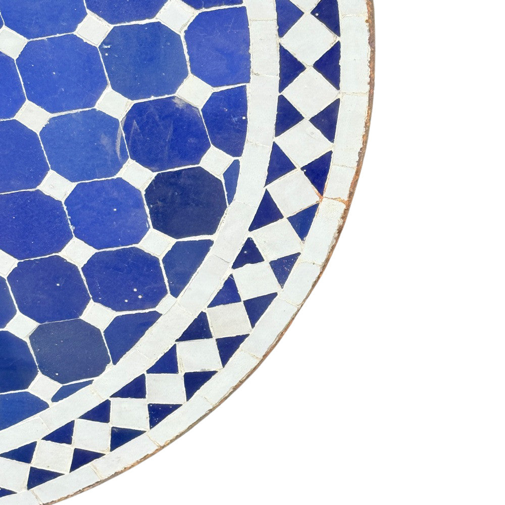 Round Moroccan Ceramic Tile Top - Berbere Imports