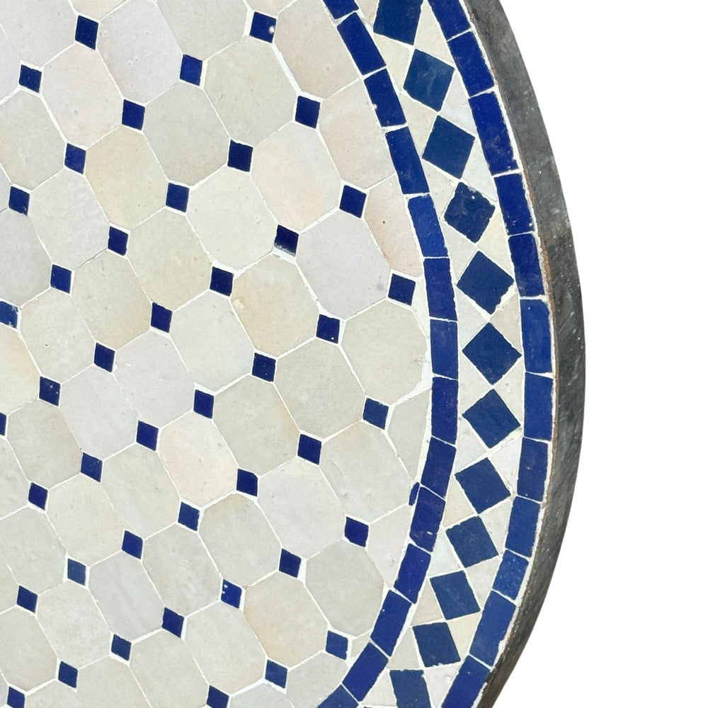 Round Moroccan Ceramic Tile Top - Berbere Imports