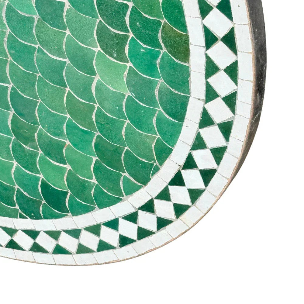 Round Moroccan Ceramic Tile Top - Berbere Imports