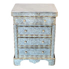 Syrian Mother Of Pearl 4-Drawer Night Stand - Berbere Imports