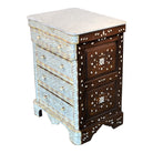Syrian Mother Of Pearl 4-Drawer Night Stand - Berbere Imports