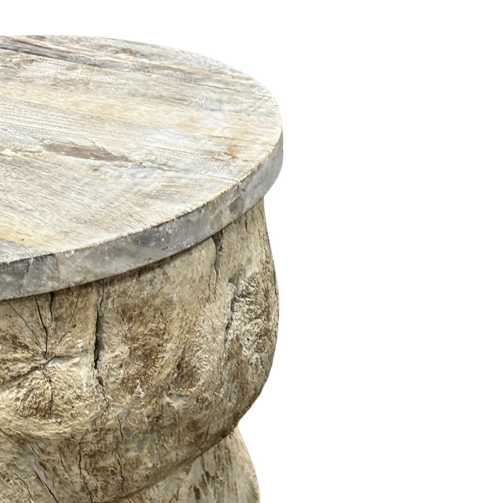 Round Wooden Side Table - Berbere Imports