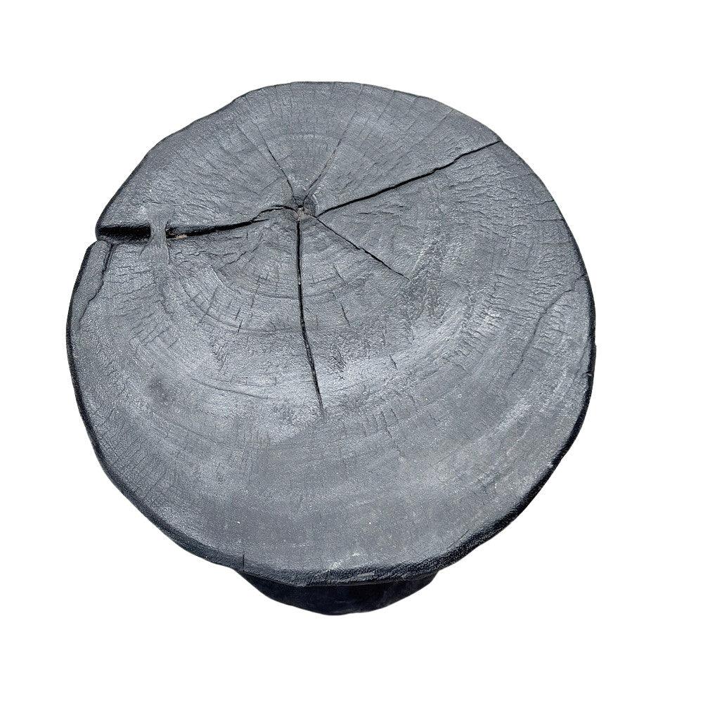 Indonesian Charred Wood Side Table - Berbere Imports