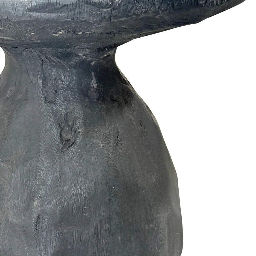 Indonesian Charred Wood Side Table - Berbere Imports
