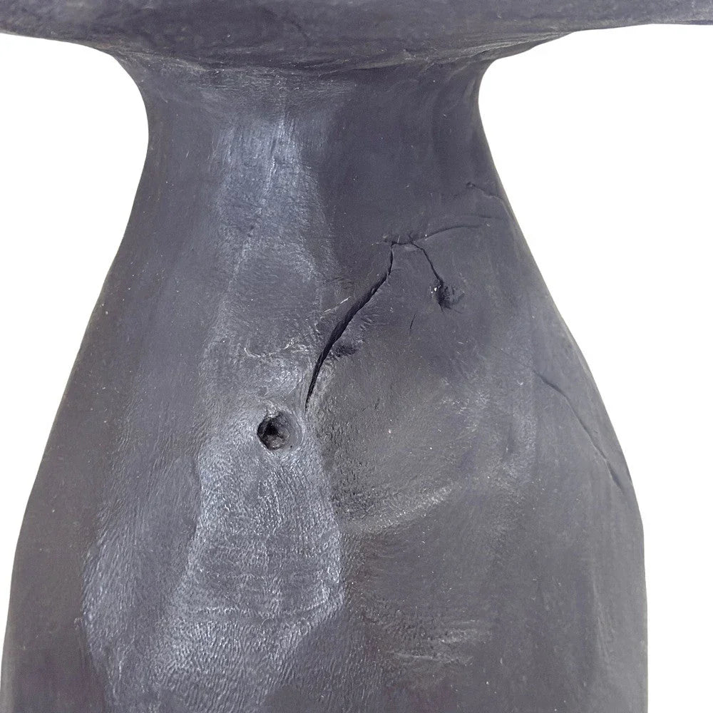 Indonesian Charred Wood Side Table - Berbere Imports