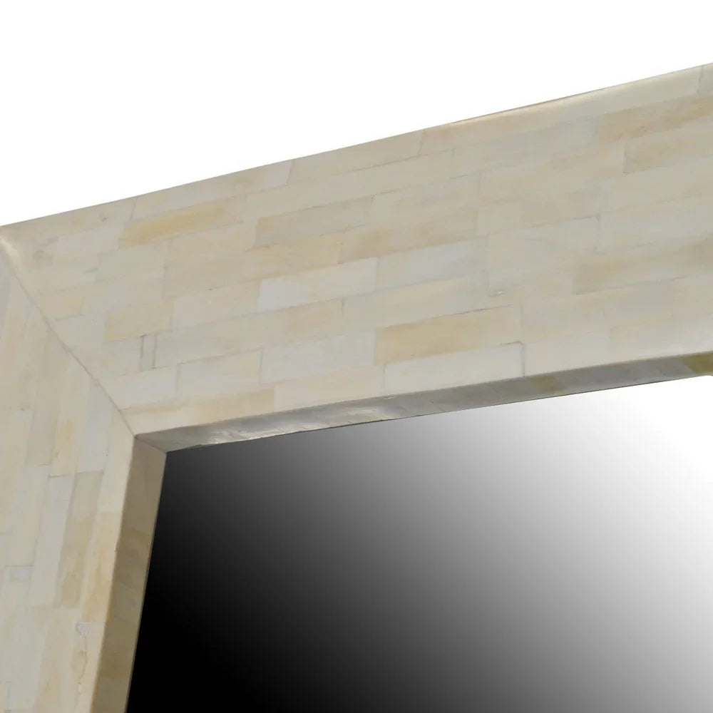 Xl. Rectangular Bone Mirror - Berbere Imports