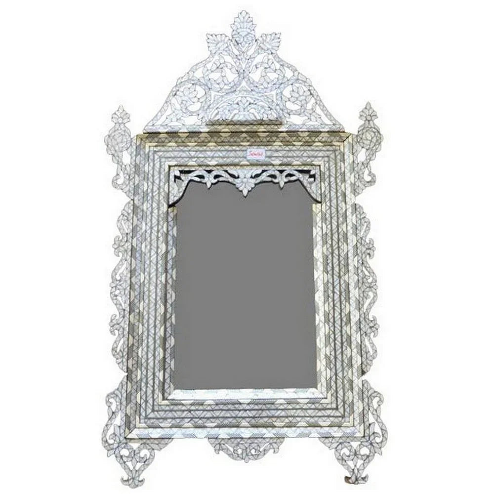 Syrian Mother Of Pearl Mirror - Berbere Imports