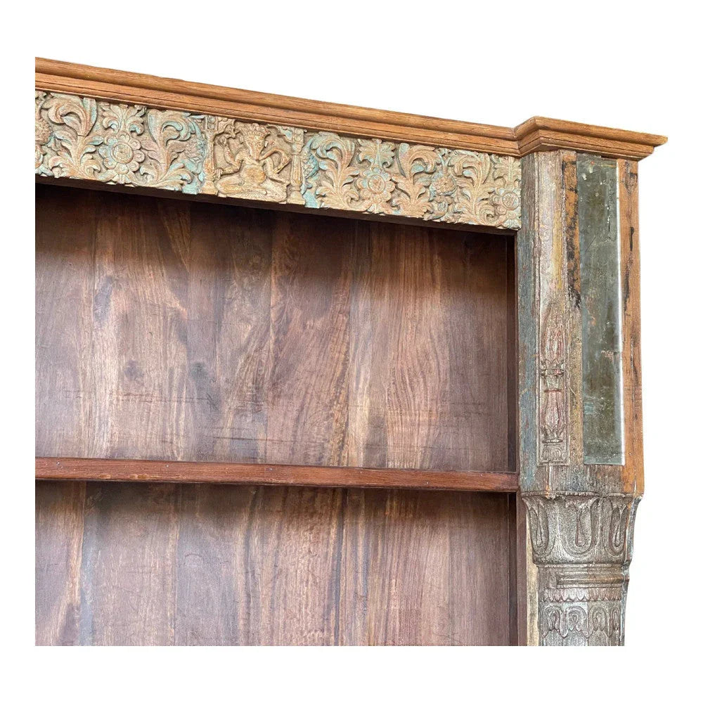 Vintage Indian Wooden Bookcase - Berbere Imports