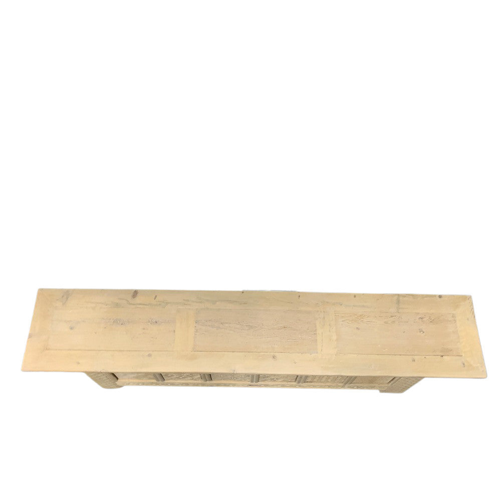 Low Wooden Carved Cabinet - Berbere Imports