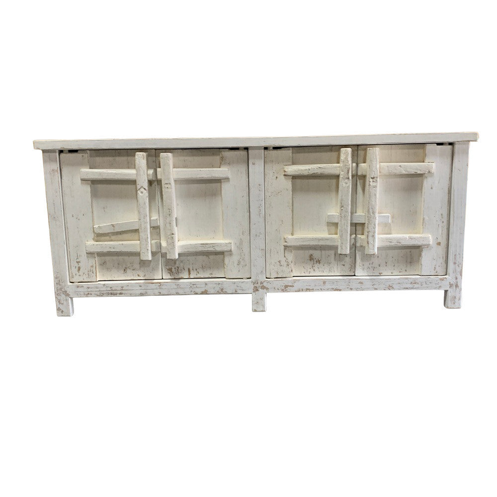 Elm Wood 4-Door Sideboard - Berbere Imports