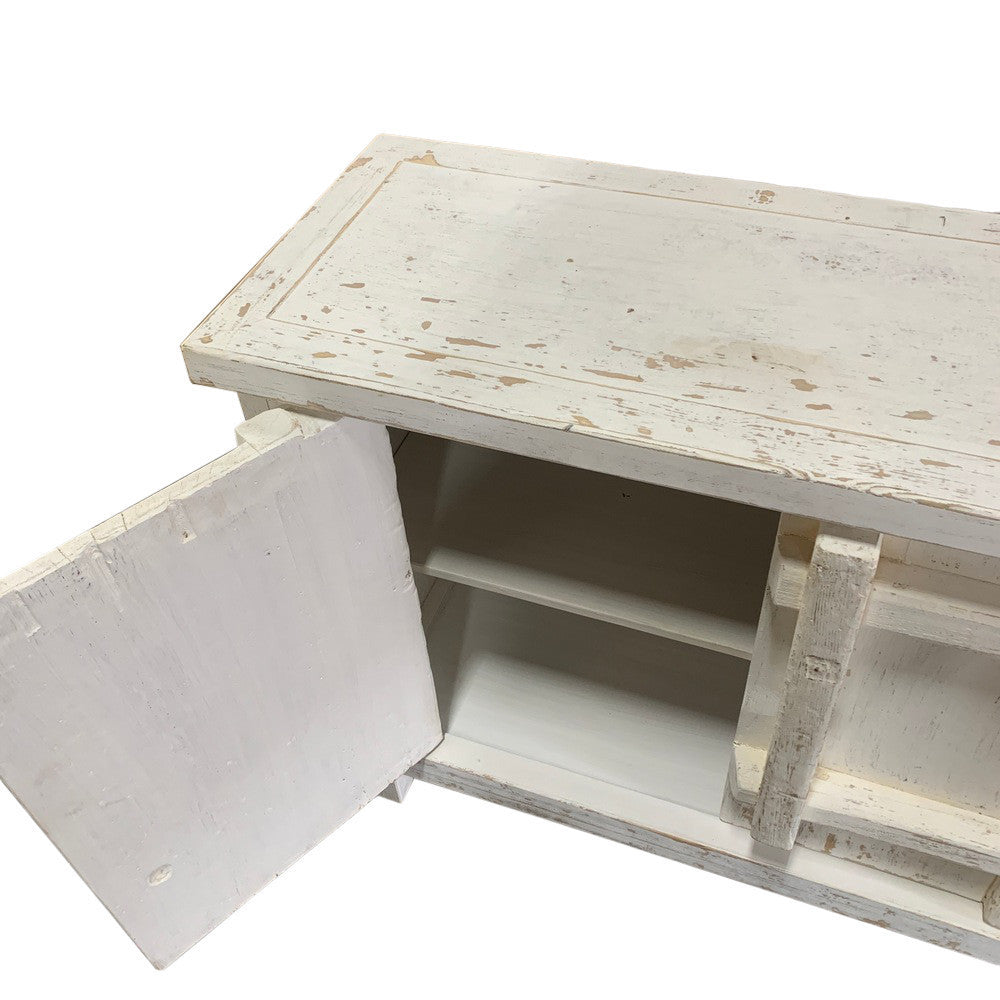 Elm Wood 4-Door Sideboard - Berbere Imports