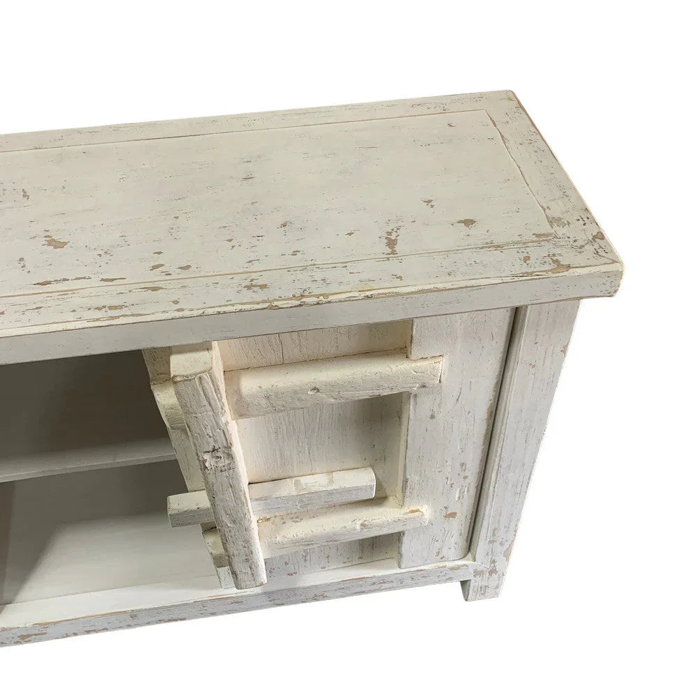 Elm Wood 4-Door Sideboard - Berbere Imports