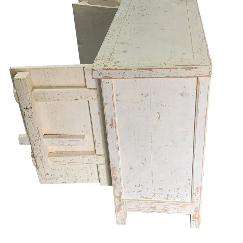 Elm Wood 4-Door Sideboard - Berbere Imports