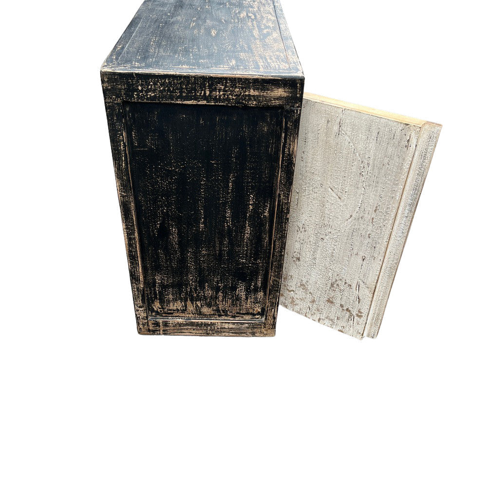 Vintage Distressed 4-Door Sideboard - Berbere Imports