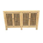 Vintage Natural Wooden Lattice 4-Door Sideboard - Berbere Imports