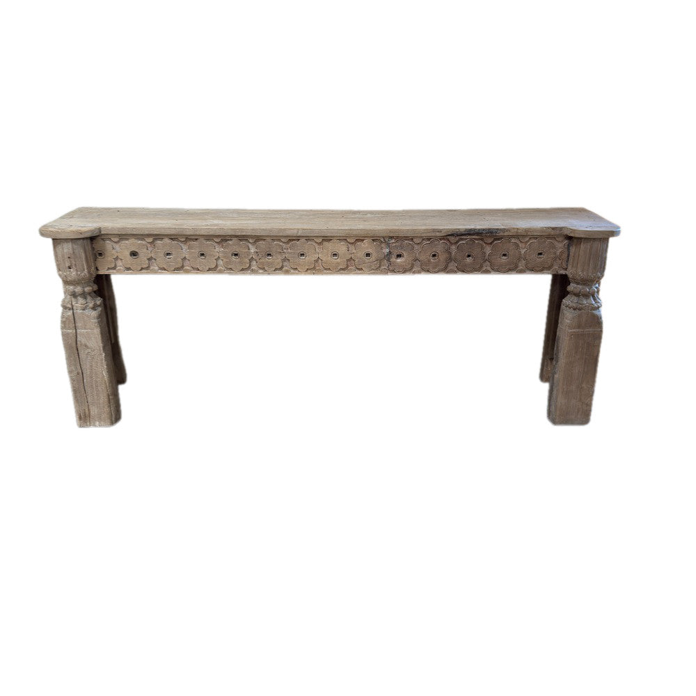 Vintage Indian Carved Wooden Console - Berbere Imports