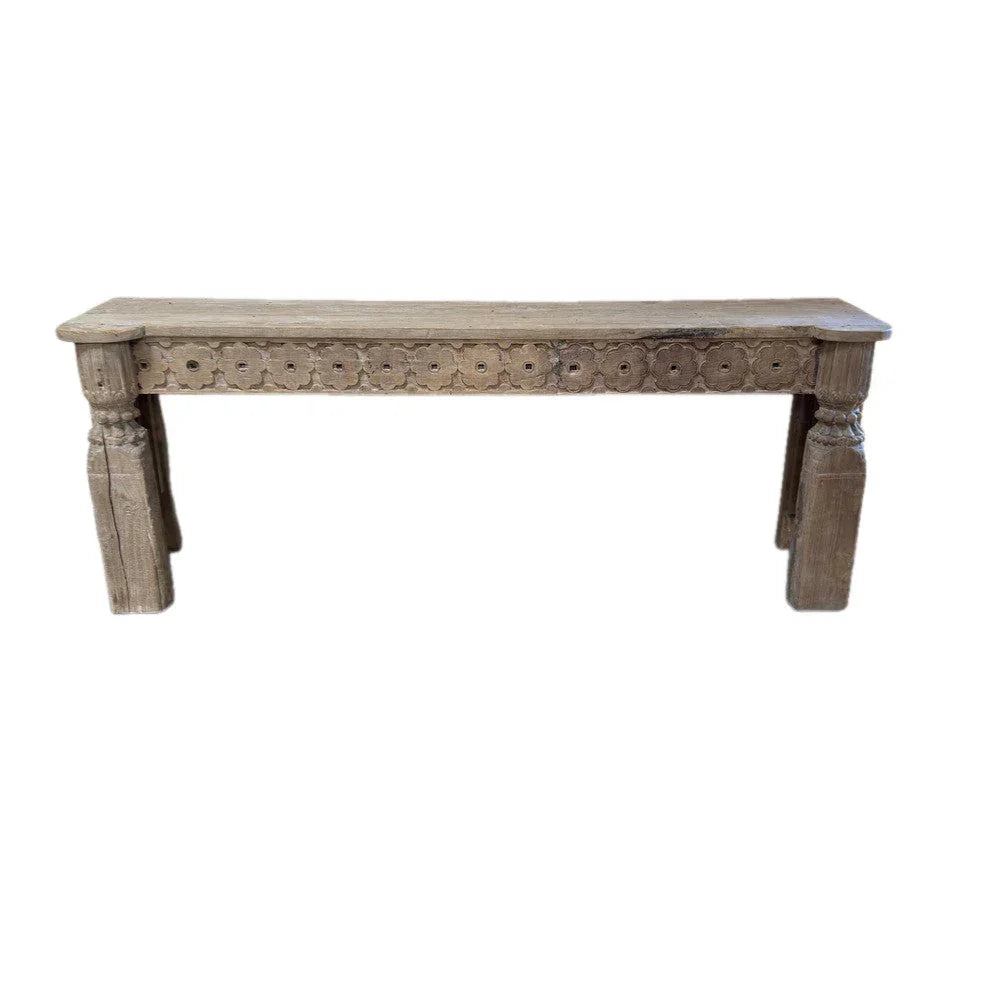 Vintage Indian Carved Wooden Console - Berbere Imports