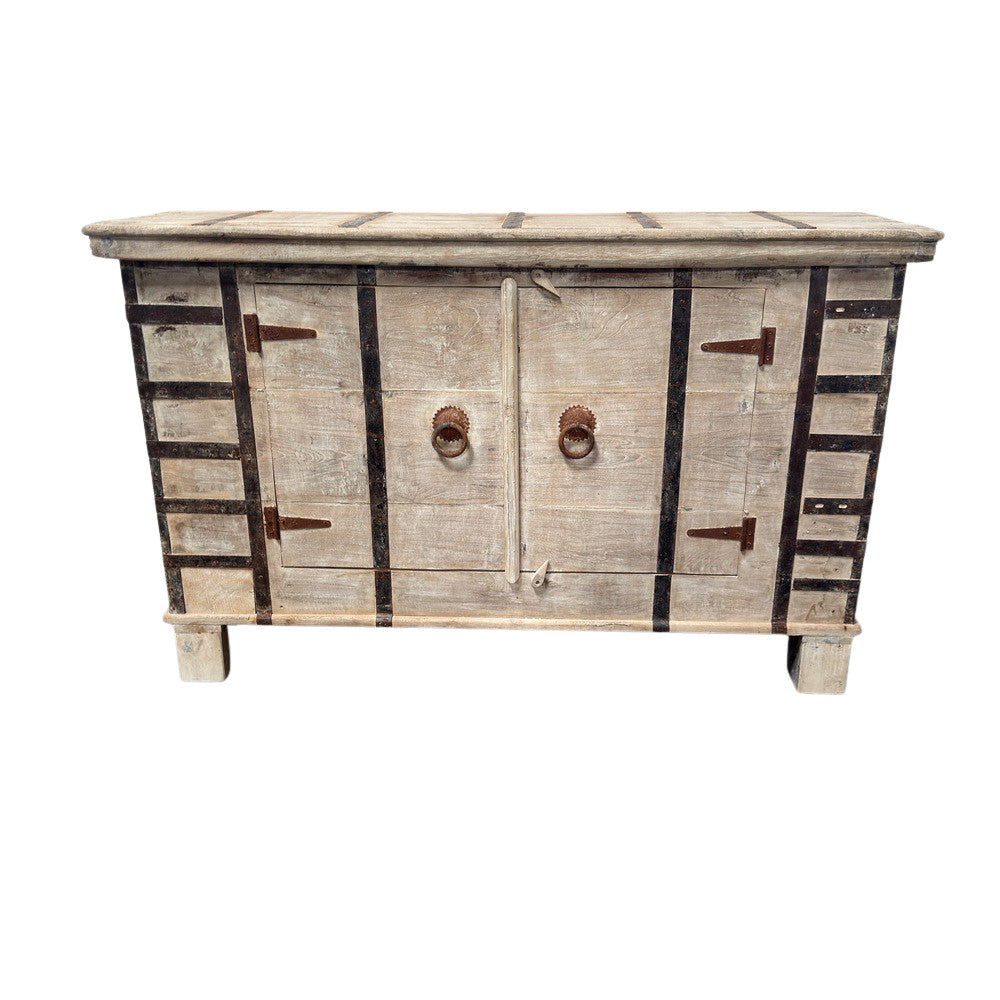 Vintage Indian Pitara Box With Doors - Berbere Imports