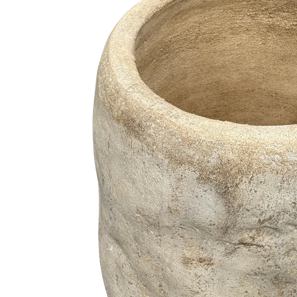 Indonesian Composite Stone Planter - Medium - Berbere Imports