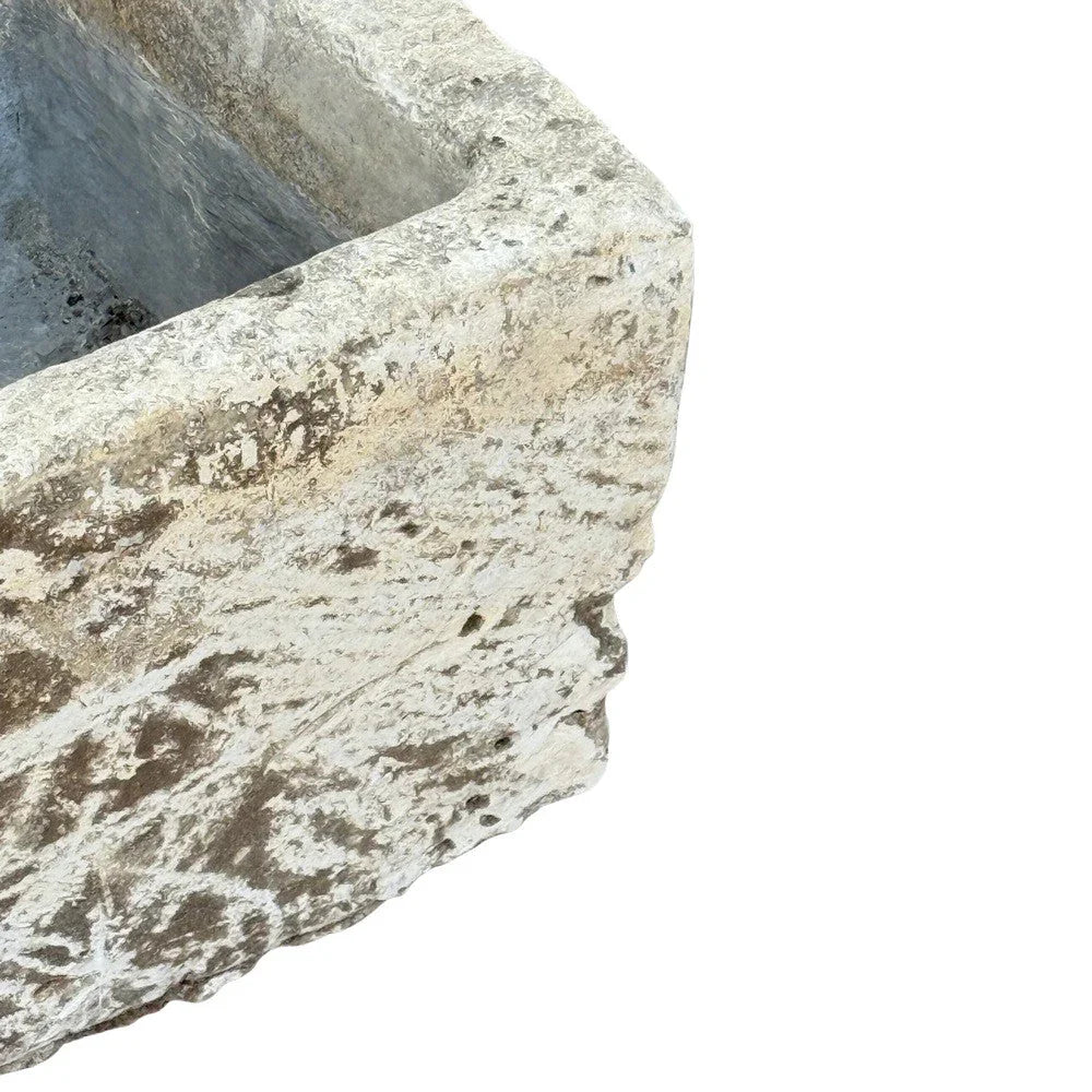 Antique Indonesian Limestone Planter - Berbere Imports