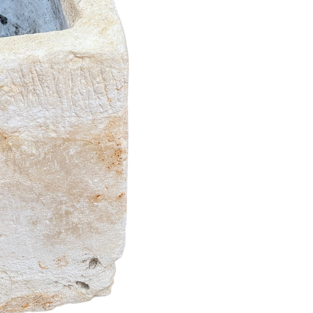 Antique Indonesian Limestone Planter - Berbere Imports