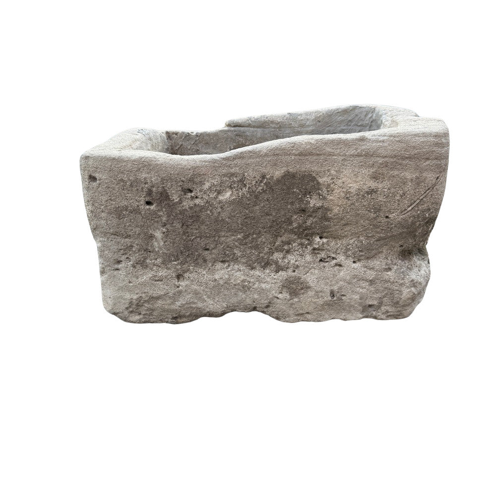 Antique Indonesian Limestone Planter - Berbere Imports