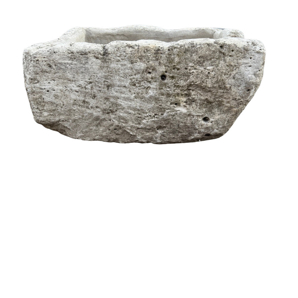 Antique Indonesian Limestone Planter - Berbere Imports