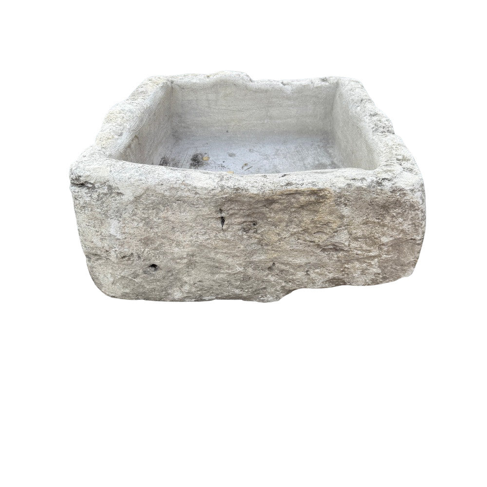 Antique Indonesian Limestone Planter - Berbere Imports