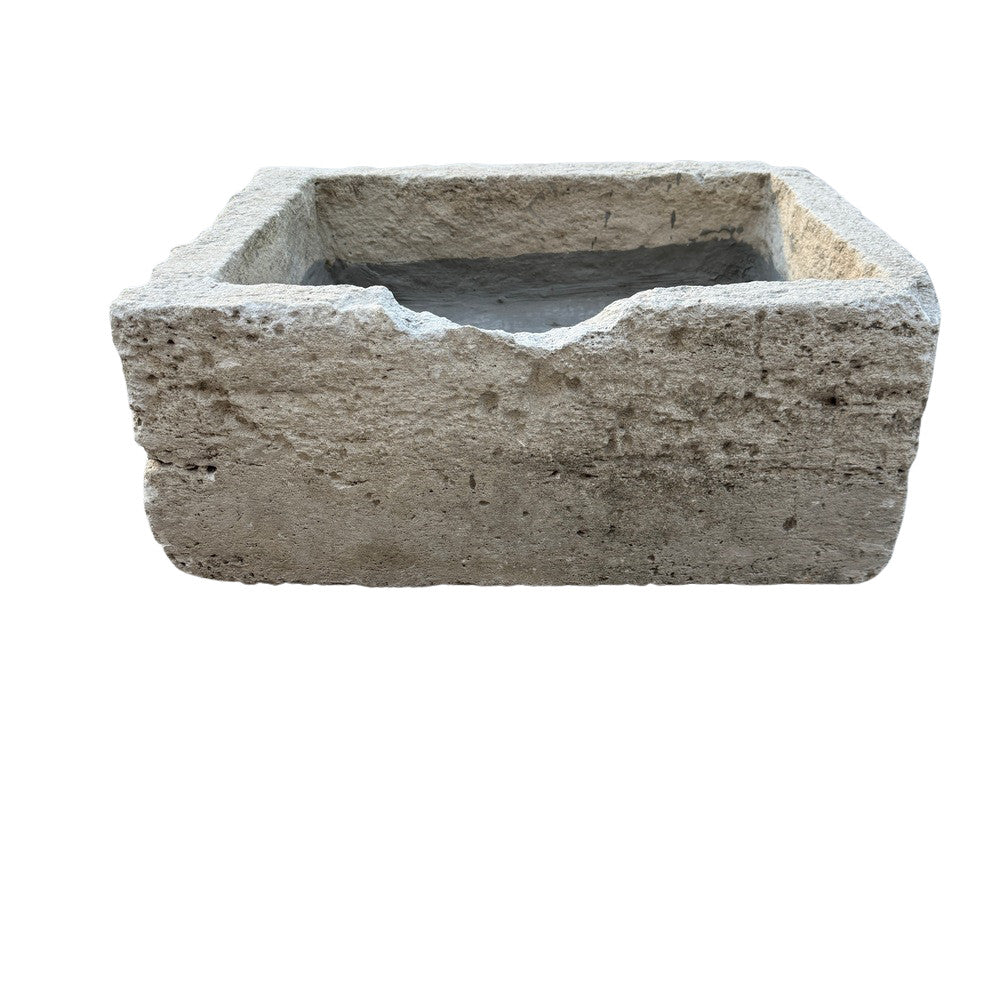 Antique Indonesian Limestone Planter - Berbere Imports