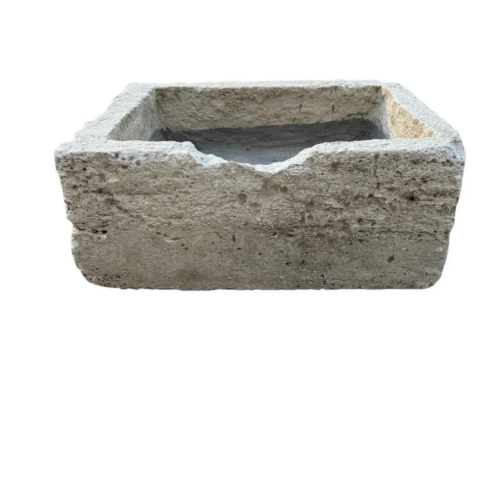 Antique Indonesian Limestone Planter - Berbere Imports