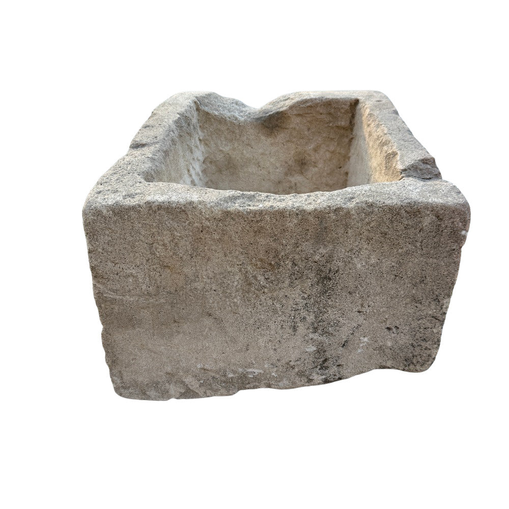 Antique Indonesian Limestone Planter - Berbere Imports