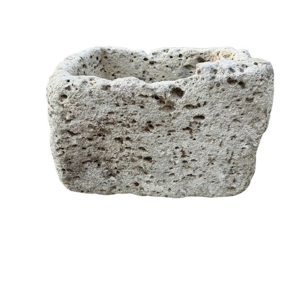 Antique Indonesian Limestone Planter - Berbere Imports