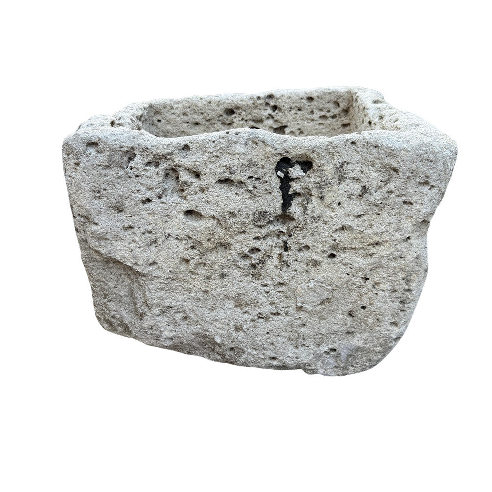Antique Indonesian Limestone Planter - Berbere Imports