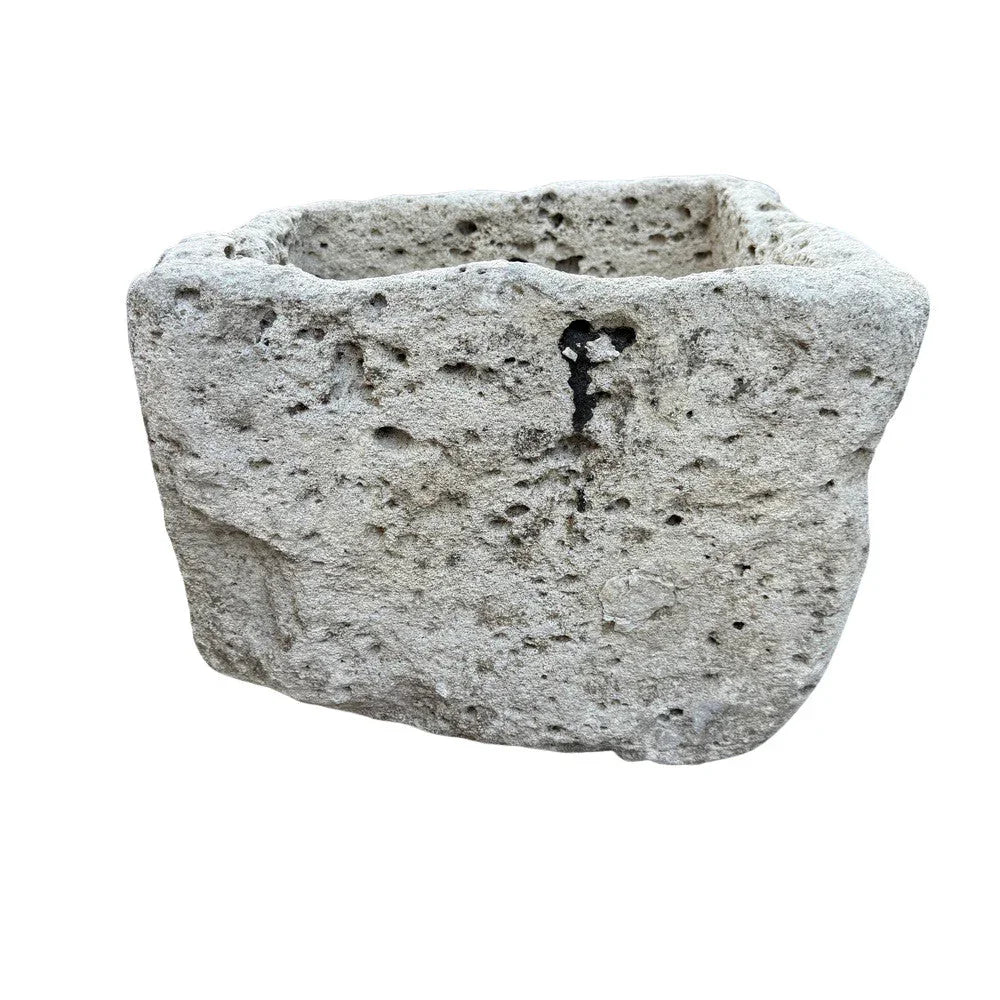 Antique Indonesian Limestone Planter - Berbere Imports