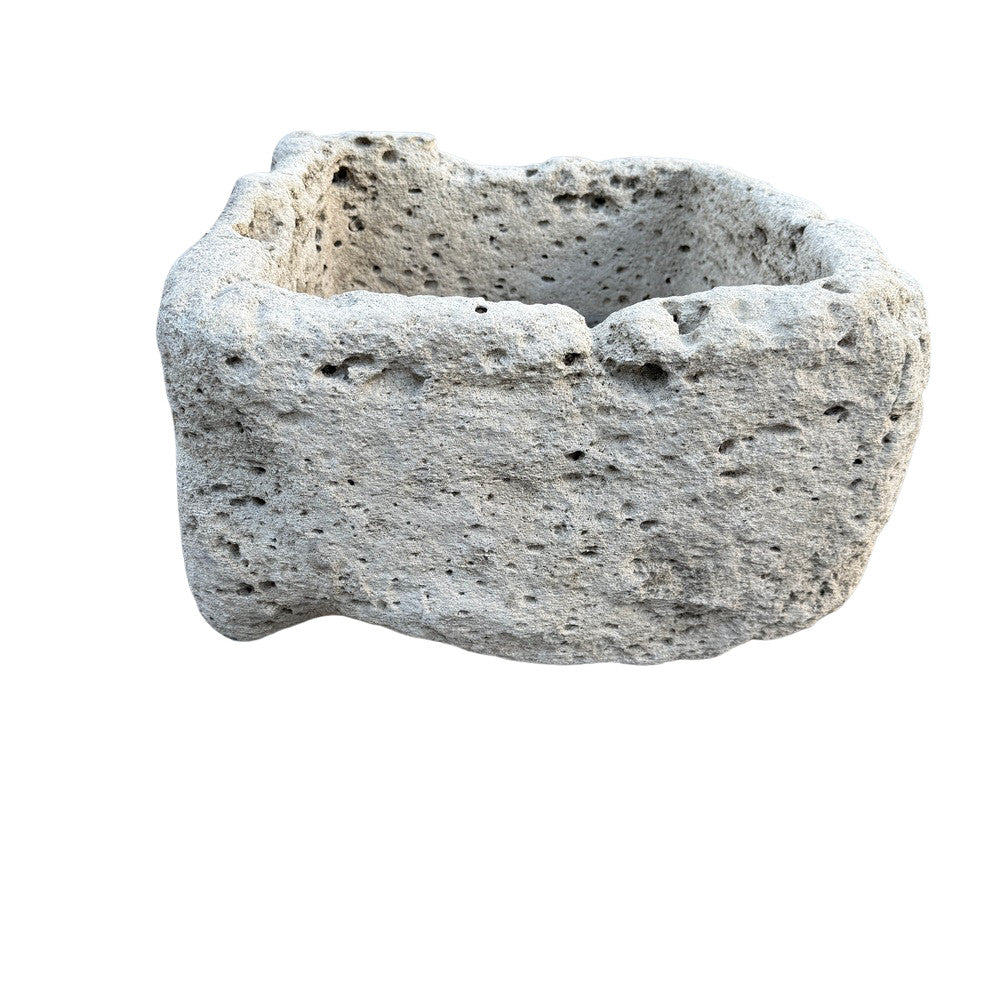 Antique Indonesian Limestone Planter - Berbere Imports