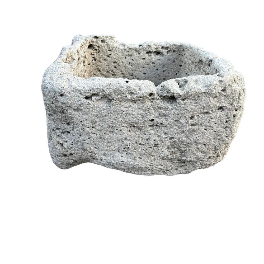 Antique Indonesian Limestone Planter - Berbere Imports