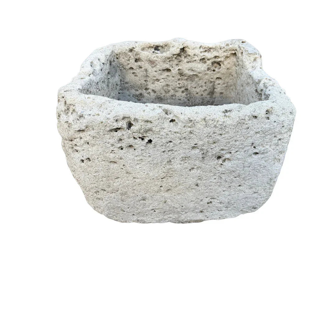 Antique Indonesian Limestone Planter - Berbere Imports