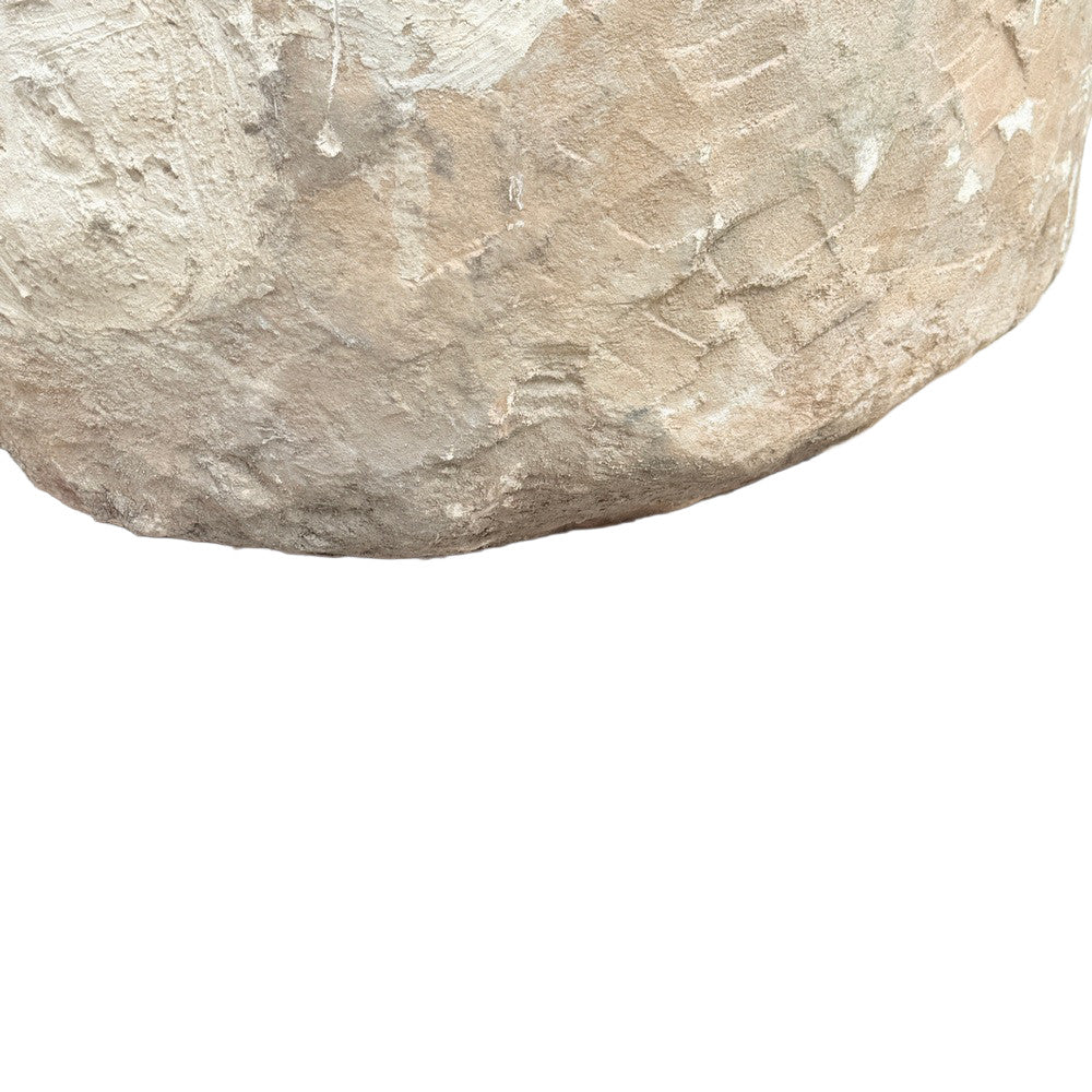 Antique Indonesian Round Limestone Trough - Berbere Imports