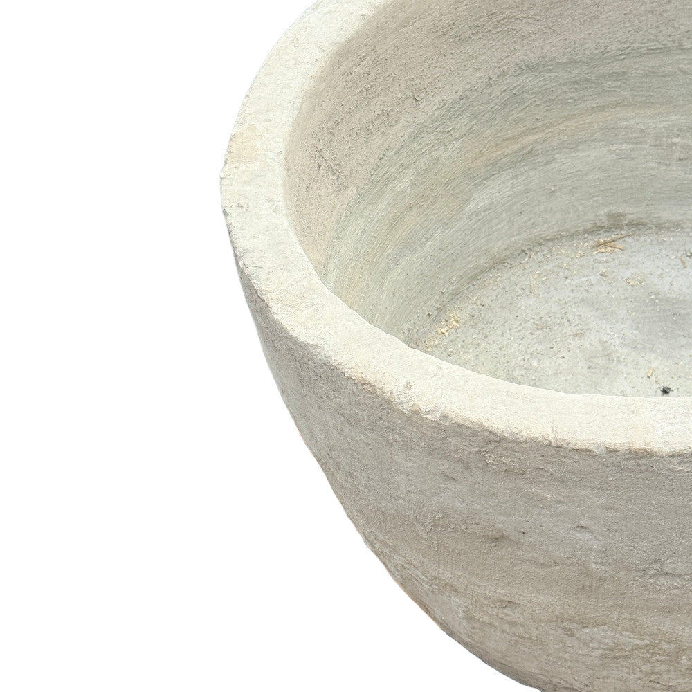 Antique Indonesian Round Limestone Trough - Berbere Imports