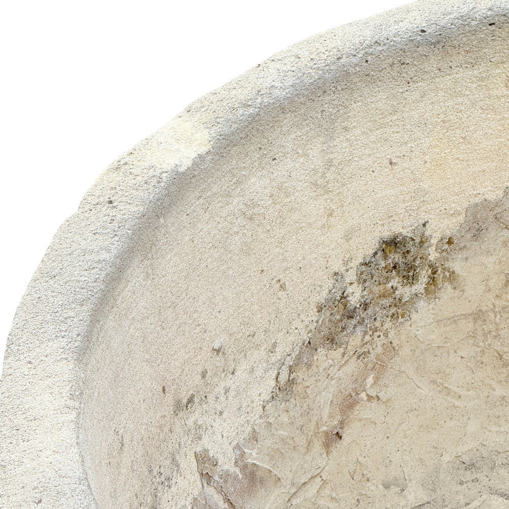 Antique Indonesian Round Limestone Trough - Berbere Imports