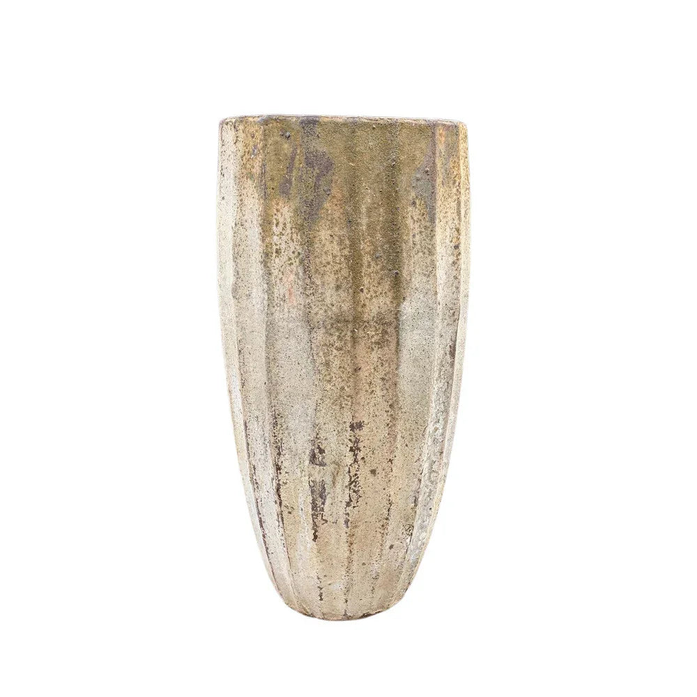 Skinny Ribbed Terracotta Planter - Berbere Imports