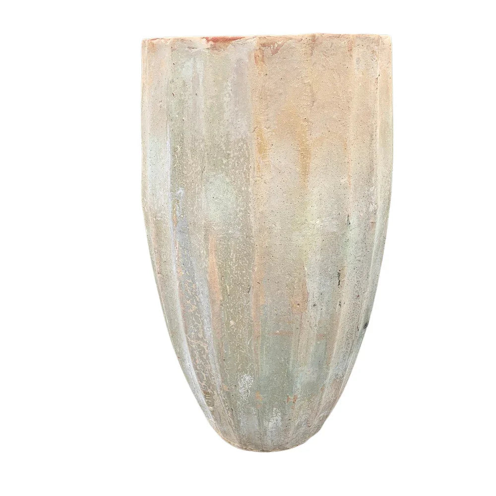 Skinny Ribbed Terracotta Planter - Berbere Imports