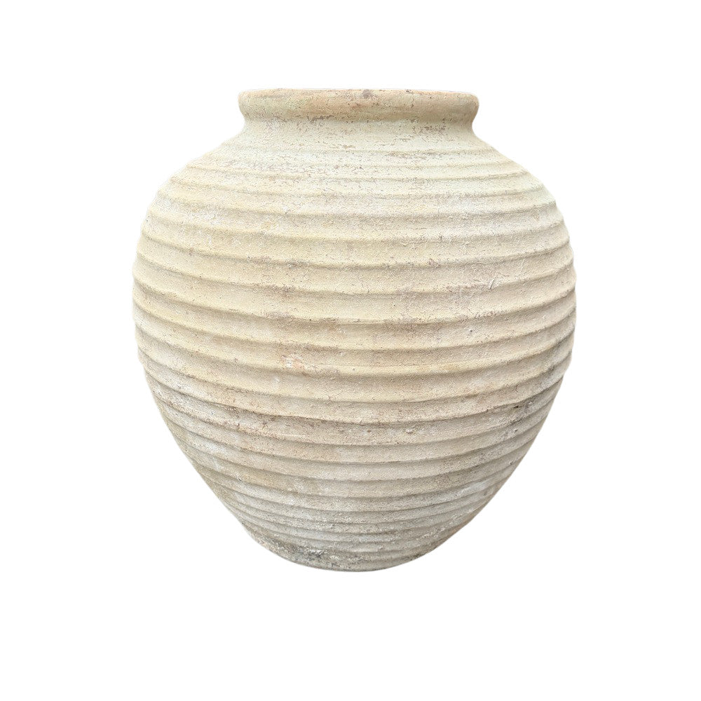 Round Vietnamese Ribbed Planter - Berbere Imports