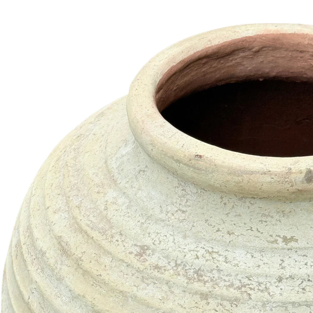 Round Vietnamese Ribbed Planter - Berbere Imports