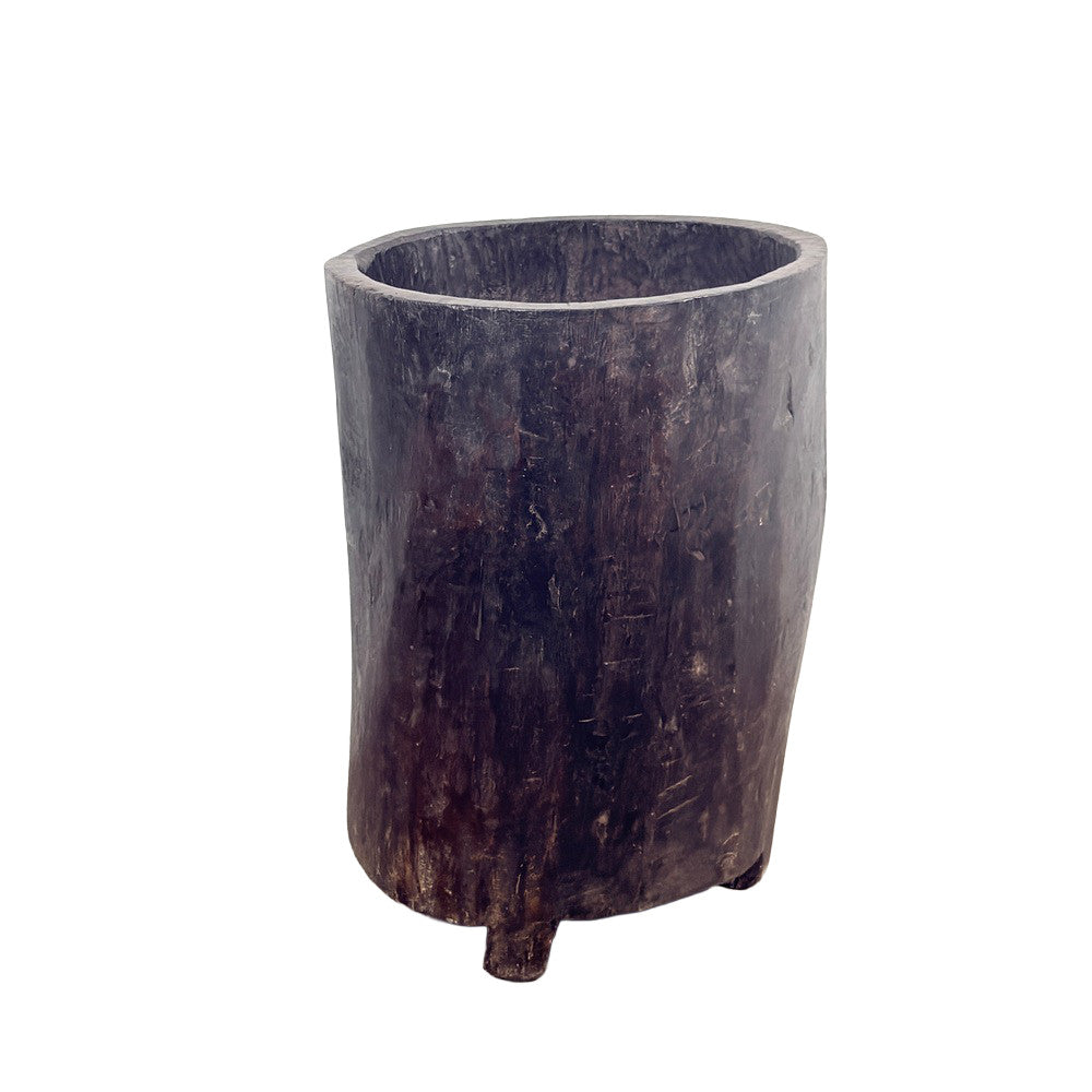 Antique Nagaland Wood Planter - Berbere Imports